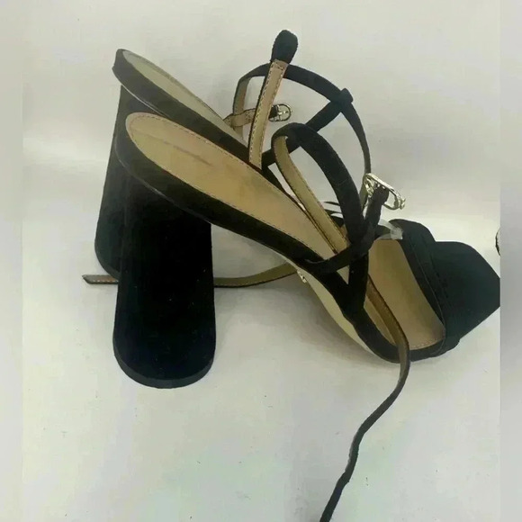 Sam Edelman Women's Black Kit Slingback Block Heel Sandals Size 9 - Picture 4 of 6